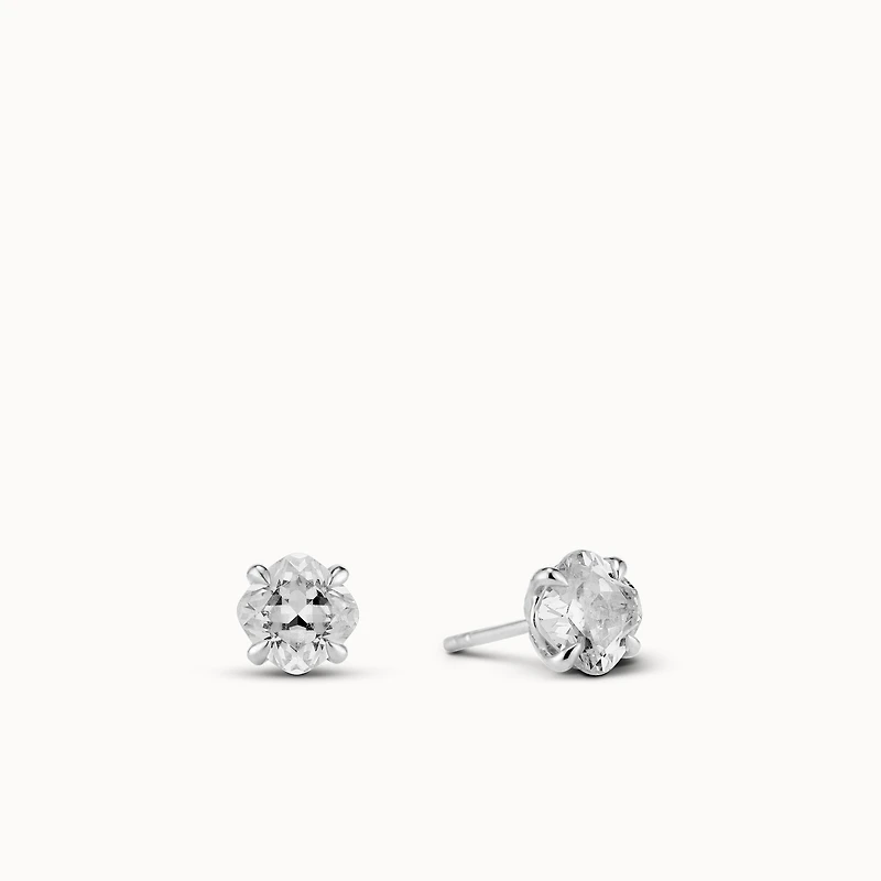 Princess Cut CZ Studs 6mm Hypoallergenic Earrings | Rowan