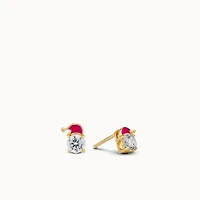 CZ Santa Studs Hypoallergenic Earrings | Rowan