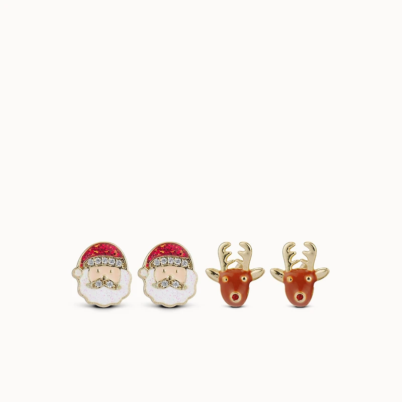 Santa & Rudolph Set Hypoallergenic Earrings | Rowan