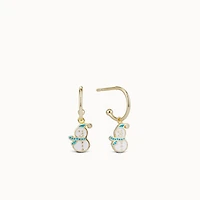 Snowman Charm Hoops Hypoallergenic Earrings | Rowan