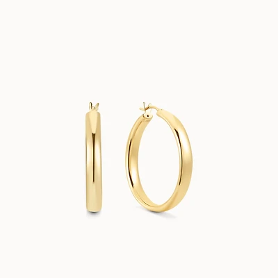 The Clean Cut Hoops Hypoallergenic Earrings | Rowan