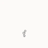 14k Flat Back Triple Diamond Stud Hypoallergenic Earrings | Rowan