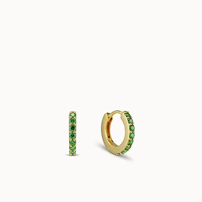 May Birthstone Hoops Hypoallergenic Earrings | Rowan