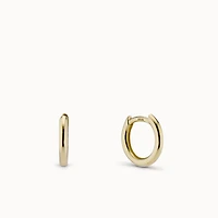14k Plain Round Hoop 12mm Hypoallergenic Earrings | Rowan