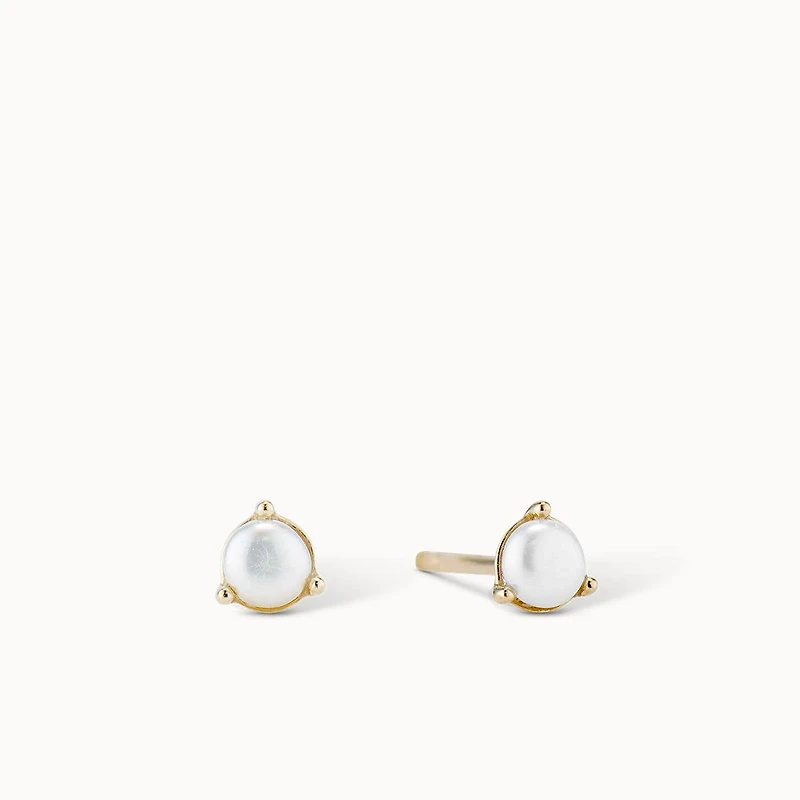 14k Pearl Stud Hypoallergenic Earrings | Rowan