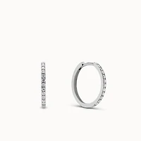 14k Diamond Hoop 17mm Hypoallergenic Earrings | Rowan