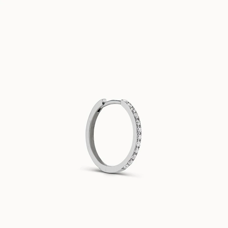 14k Diamond Hoop 17mm Hypoallergenic Earrings | Rowan