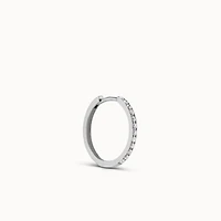 14k Diamond Hoop 17mm Hypoallergenic Earrings | Rowan