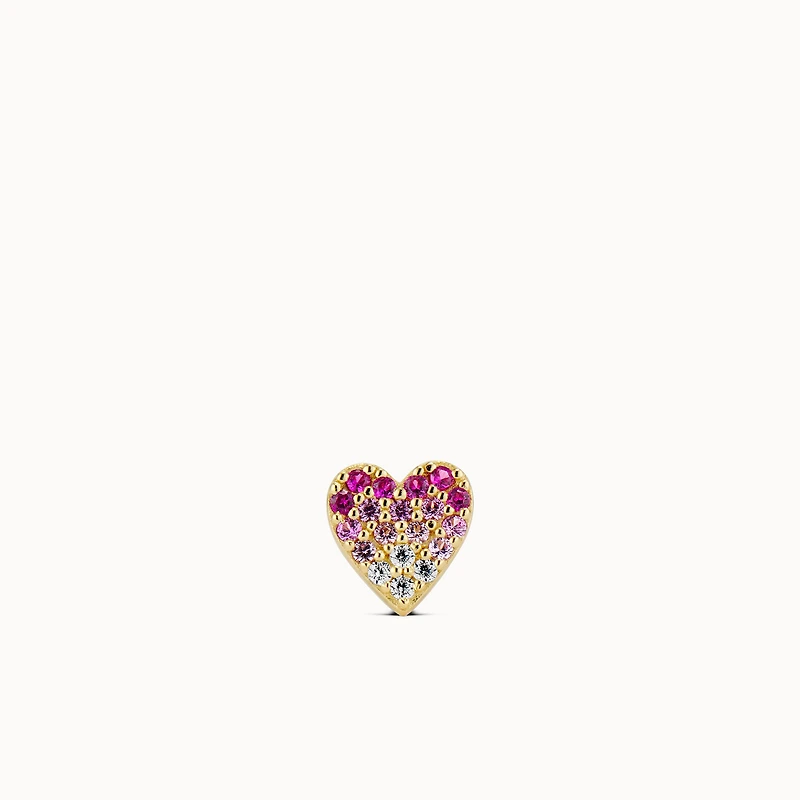 Heart Pavé Stud Hypoallergenic Earrings | Rowan