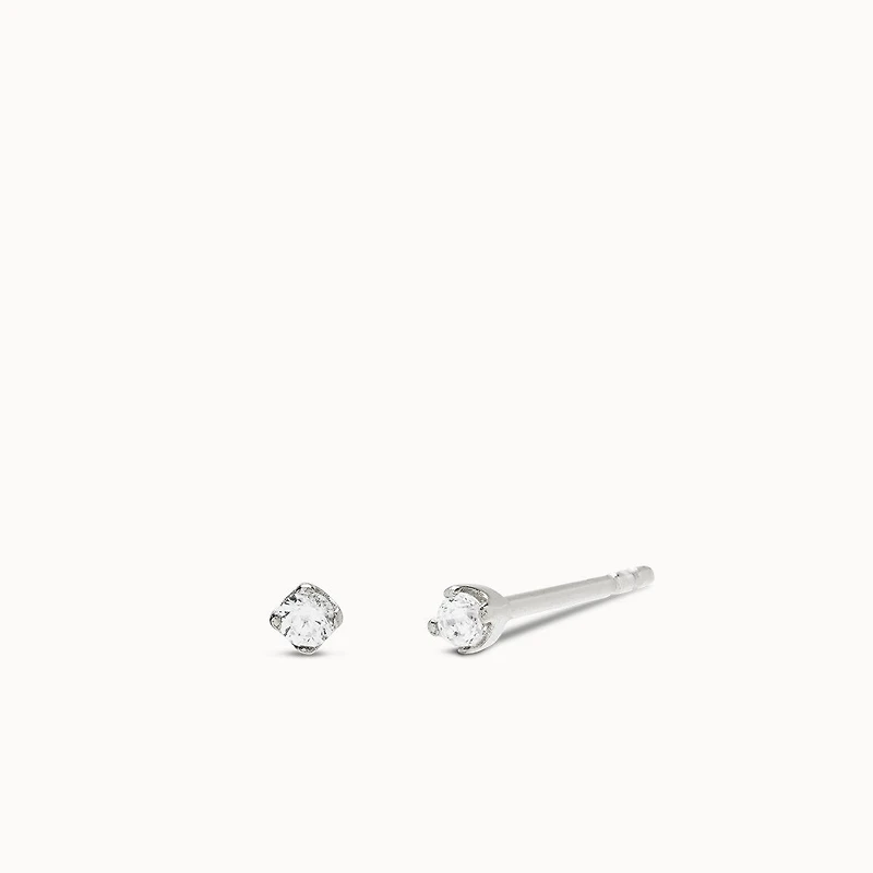 CZ Studs 2mm Hypoallergenic Earrings | Rowan
