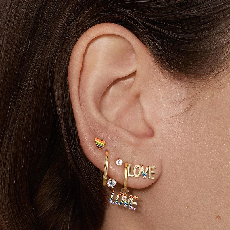 Love Is Stud Hypoallergenic Earrings | Rowan