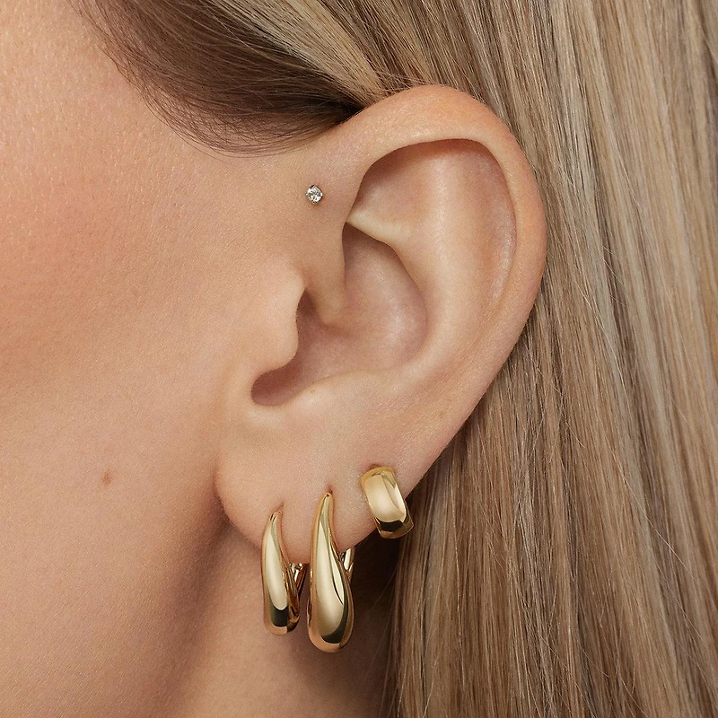 Chubby Huggies 10mm Hypoallergenic Earrings | Rowan