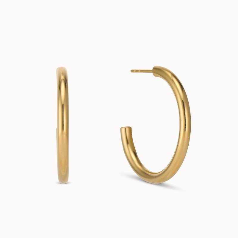 Tube Hoops 30mm Hypoallergenic Earrings | Rowan