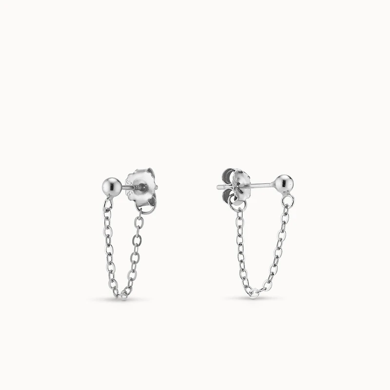 Ball and Chain Hoop Hypoallergenic Earrings | Rowan