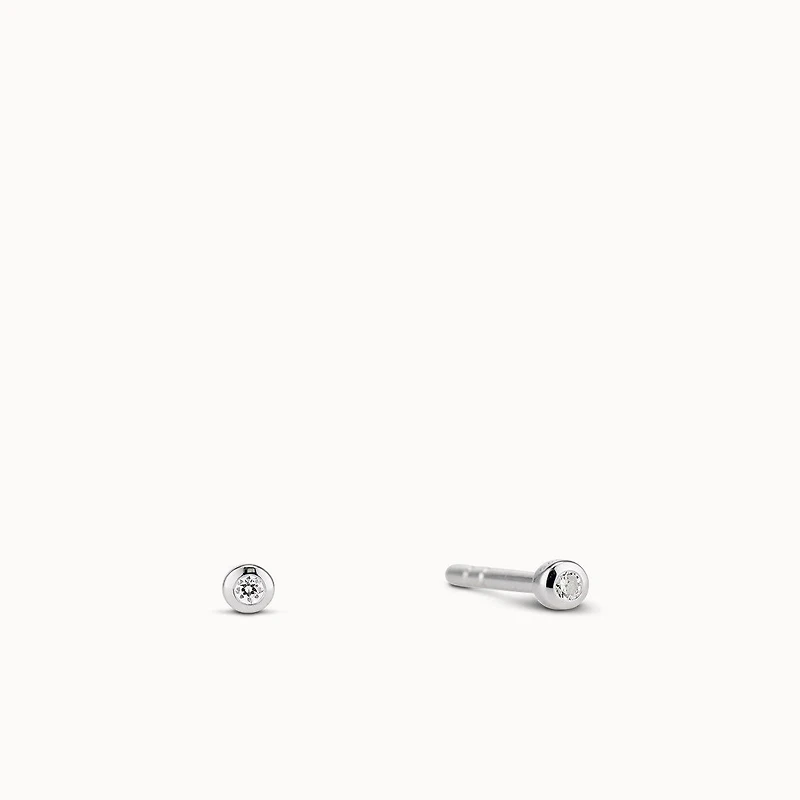 Bezel Basic Studs 2mm Hypoallergenic Earrings | Rowan