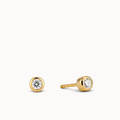 Bezel Basic Studs 4mm Hypoallergenic Earrings | Rowan