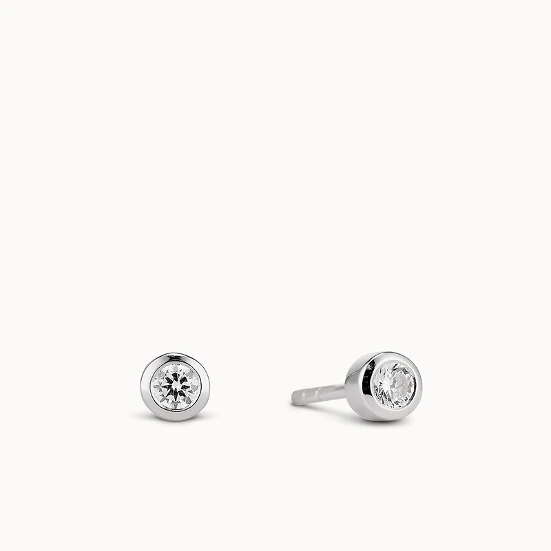 Bezel Basic Studs 4mm Hypoallergenic Earrings | Rowan
