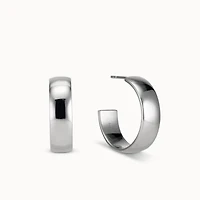 Flat Hoops 20mm Hypoallergenic Earrings | Rowan