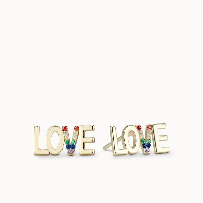 Love Is Stud Hypoallergenic Earrings | Rowan