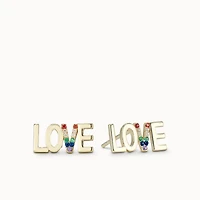 Love Is Stud Hypoallergenic Earrings | Rowan
