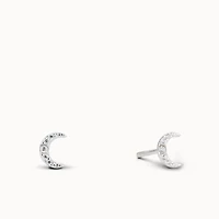 Moon CZ Studs Hypoallergenic Earrings | Rowan
