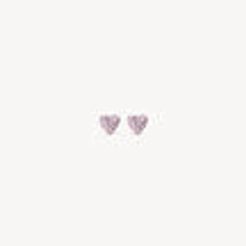 Mini Sparkle Heart Stud Earrings
