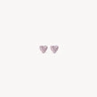 Mini Sparkle Heart Stud Earrings