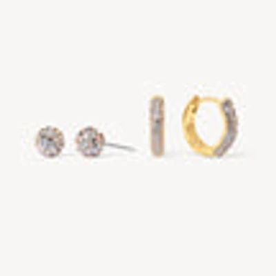 Champagne Always On Sparkle Hoops and Studs Gift Set