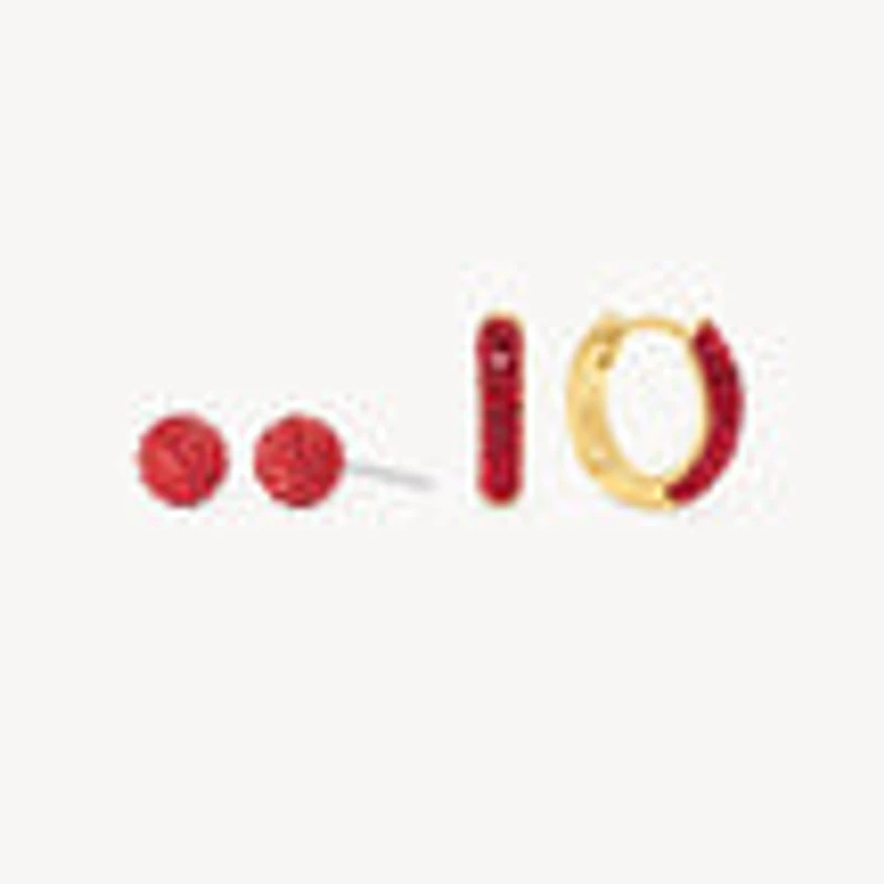 Red Velvet Always On Sparkle Hoops and Studs Gift Set