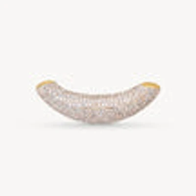 Champagne Curved Sparkle Puff Charm