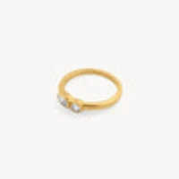 Double Bezel CZ Ring