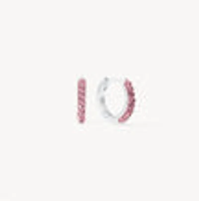 H&B Pink Sparkle Hoop Earrings