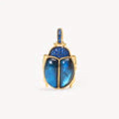 Labradorite Beetle Charm