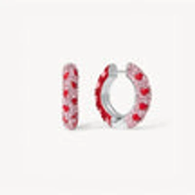 Lovestruck Medium Sparkle Reversible Hoop Earrings