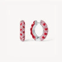 Lovestruck Medium Sparkle Reversible Hoop Earrings