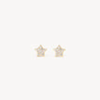 Mini Pavé Star Stud Earrings