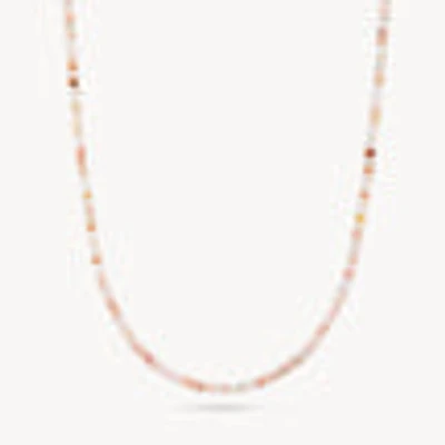 Pink Opal Coastal Gemstone Necklace