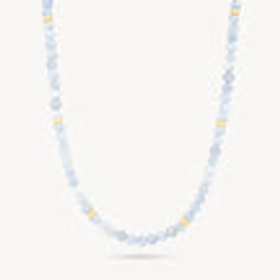 Blue Lace Agate Gemstone Necklace