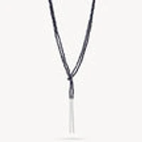 Blue Sandstone Lariat Necklace