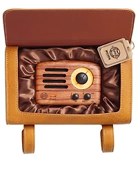OTR Wood Portable FM Radio & Bluetooth Speaker