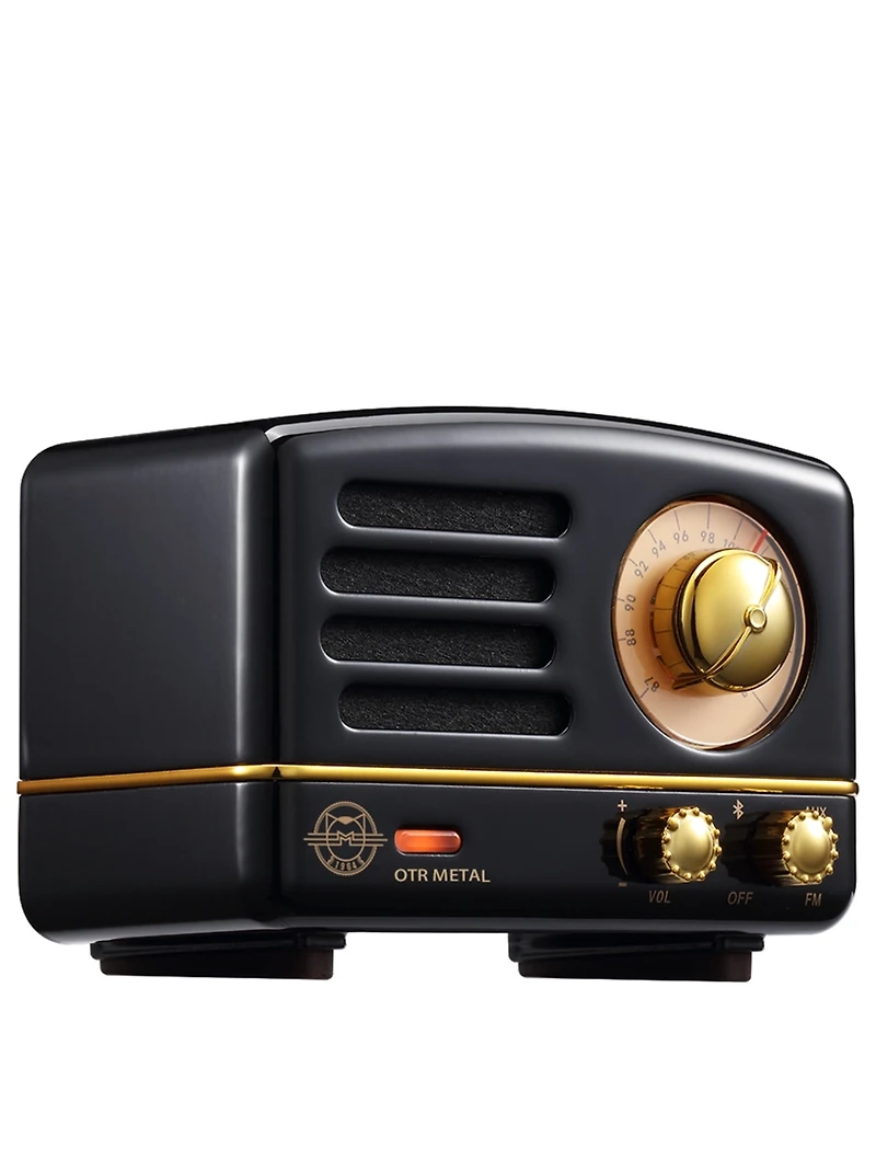 OTR Metal Portable FM Radio & Bluetooth Speaker
