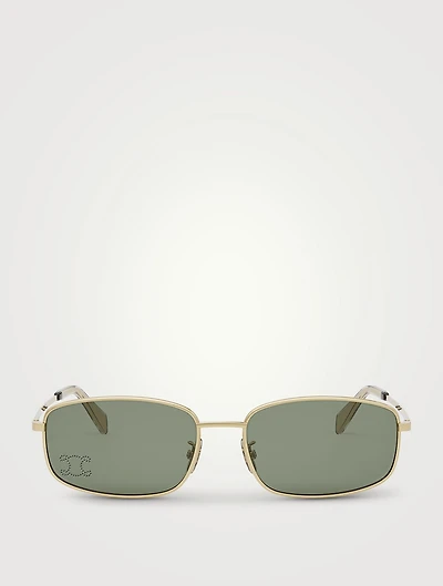 Crystal Triomphe Rectangular Sunglasses