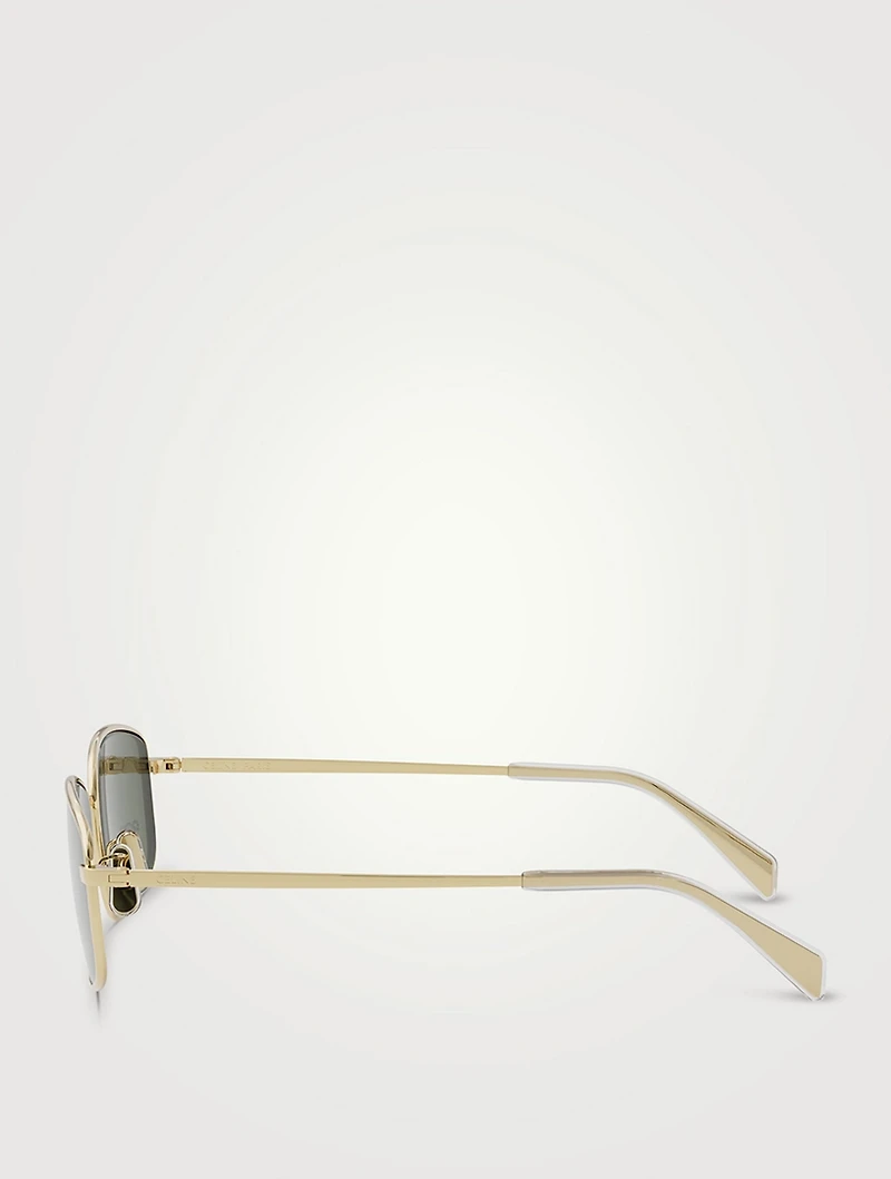 Crystal Triomphe Rectangular Sunglasses