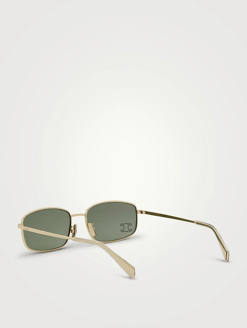 Crystal Triomphe Rectangular Sunglasses