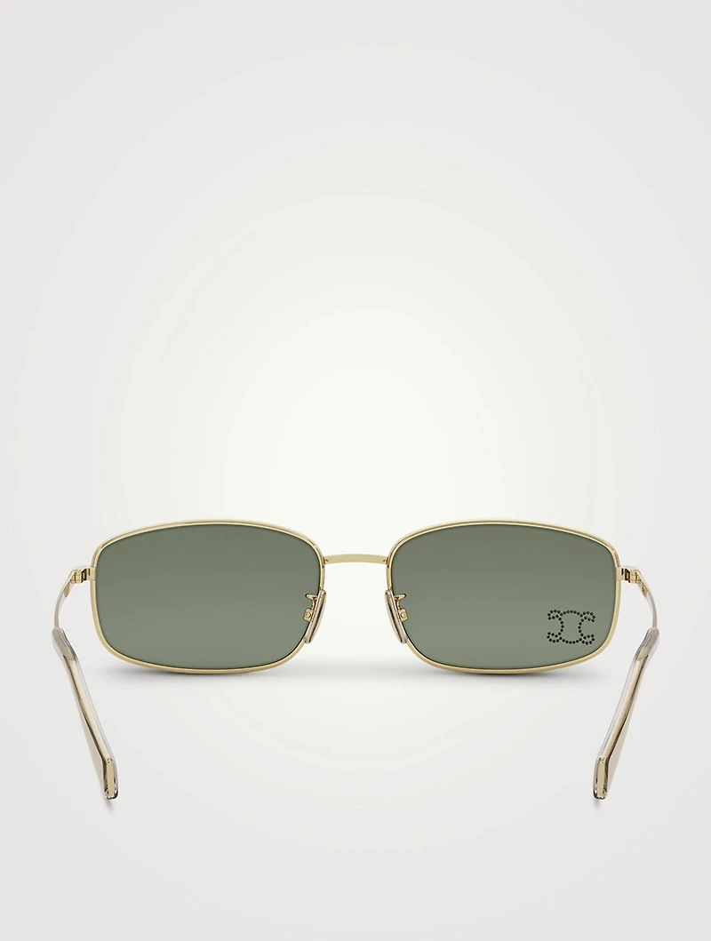 Crystal Triomphe Rectangular Sunglasses