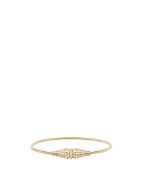 Jack De Boucheron Gold Single Wrap Bracelet With Diamonds