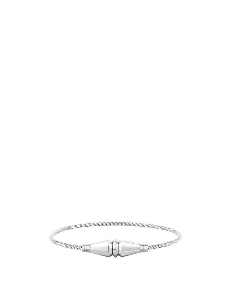 Jack De Boucheron White Gold Single Wrap Bracelet