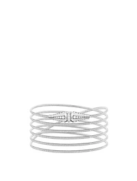 Jack De Boucheron White Gold Long Wrap Necklace With Diamonds