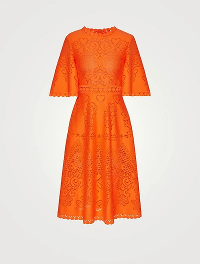 Hearts Blanket Lace Midi Dress