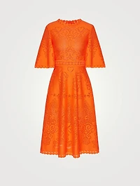 Hearts Blanket Lace Midi Dress